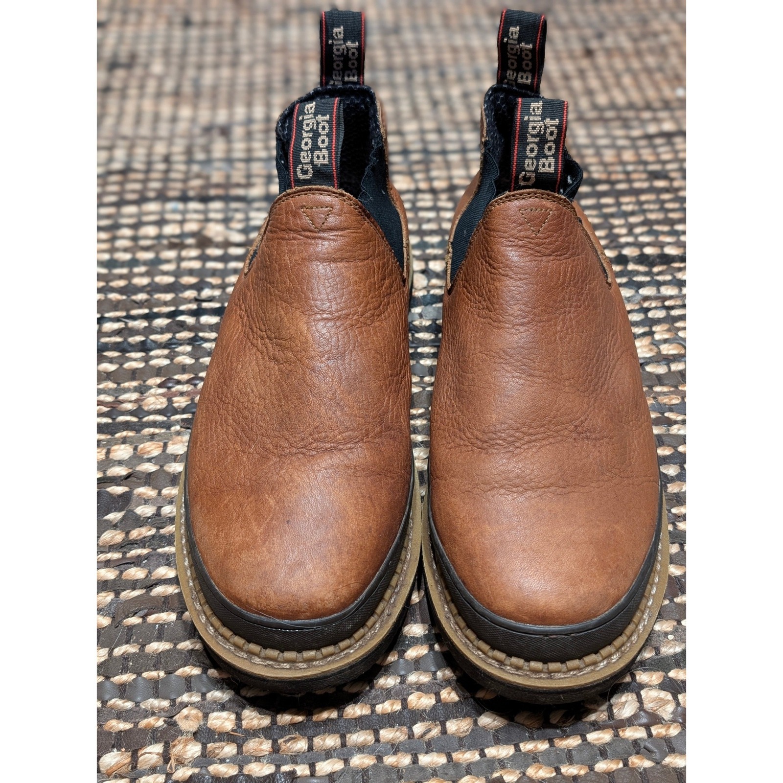 Georgia Boot Mens Georgia Giant Revamp Brown Romeo Moc Toe Shoe Size 13